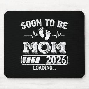 Soon To Be Mom 2026 Loading Funny Pregnancy Announ Mouse Mat