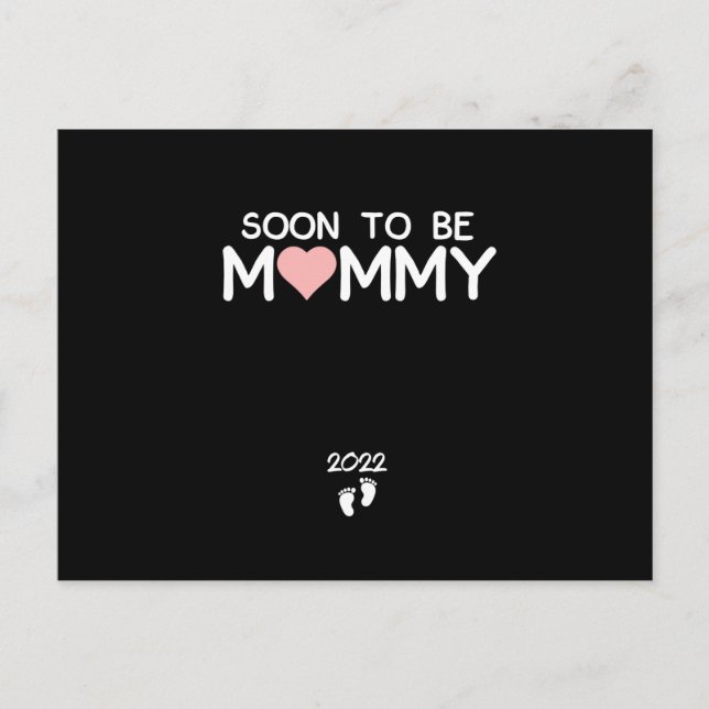 Soon To Be Mommy 2022 Mother's Day First Time Announcement Postcard (Front)