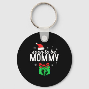 Soon To Be Mommy Christmas Funny Pregnancy Announc Key Ring