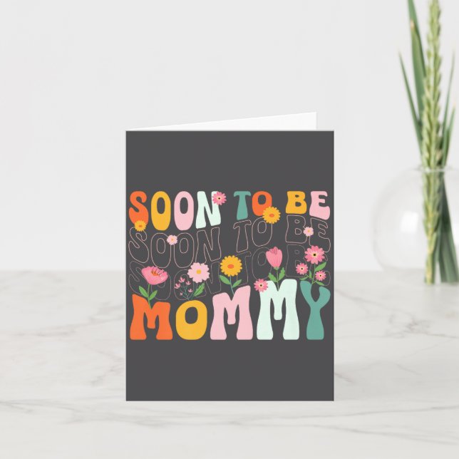 Soon To Be Mommy Est 2025 New Mom Pregnancy Announ Card (Front)