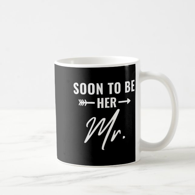 Soon to be mr future husband groom engaged bridal coffee mug (Right)