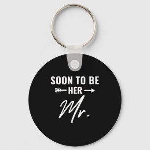 Soon to be mr future husband groom engaged bridal key ring