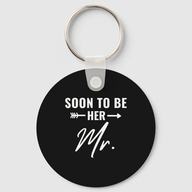 Soon to be mr future husband groom engaged bridal key ring (Front)