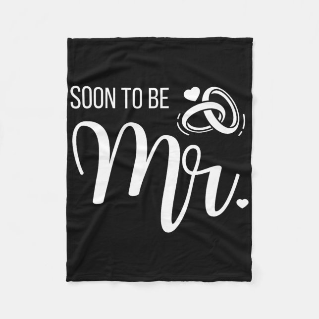 Soon To Be Mr Soon To Be Mrs Married Bride And Gro Fleece Blanket (Front)