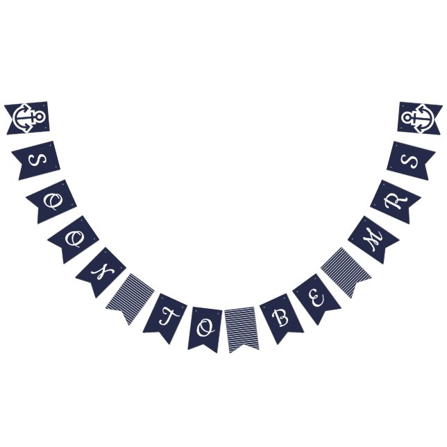 Soon To Be Mrs Nautical Bunting Bunting (All)