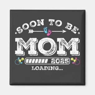 Soon to Be Mum 2025 Loading Square Magnet