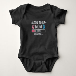 Soon to Be Mum 2026 Loading Pregnancy Announcement Baby Bodysuit