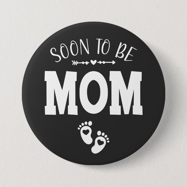 Soon to Be Mum Promoted to Mum Round 7.5 Cm Round Badge (Front)