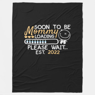 Soon To Be Mummy 2022 Mother's Day First Time Fleece Blanket