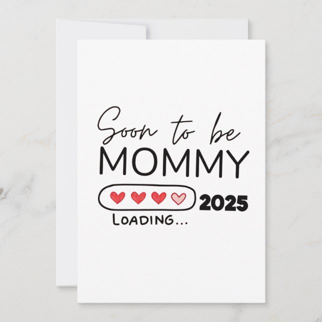 Soon to Be Mummy 2025 Valentine Day Pregnancy Holiday Card (Front)