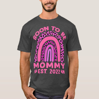 Soon To Be Mummy Est 2022 Pregnancy Pink Leopard R T-Shirt