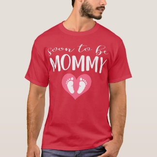 Soon To Be Mummy Heart Baby Pregnancy Announcement T-Shirt