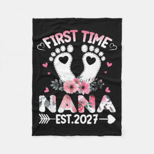 Soon To Be Nana 2027 Pregnancy Announcement Fleece Blanket