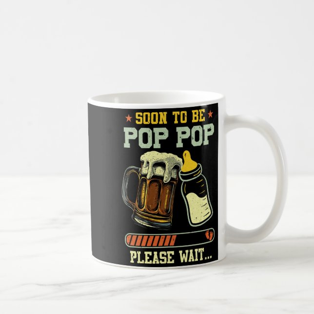 Soon To Be P P Est 2025 Pregnancy Announcement  Coffee Mug (Right)