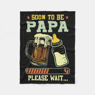 Soon To Be Papa Est 2025 Pregnancy Announcement Lo Fleece Blanket