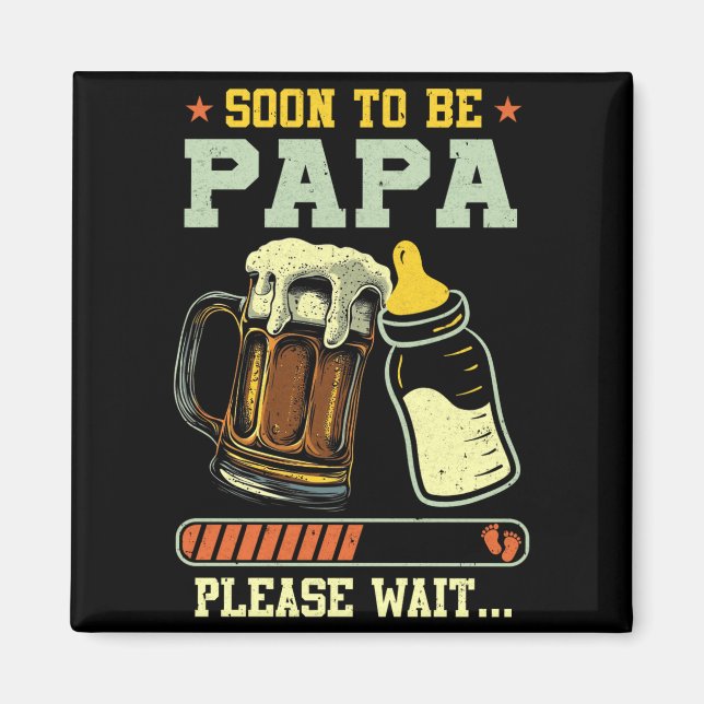 Soon To Be Papa Est 2025 Pregnancy Announcement Lo Magnet (Front)