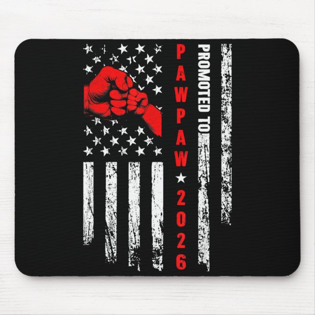 Soon To Be Pawpaw Est.2026 Father's Day First Time Mouse Mat (Front)