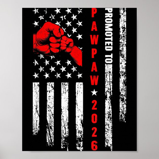 Soon To Be Pawpaw Est.2026 Father's Day First Time Poster (Front)