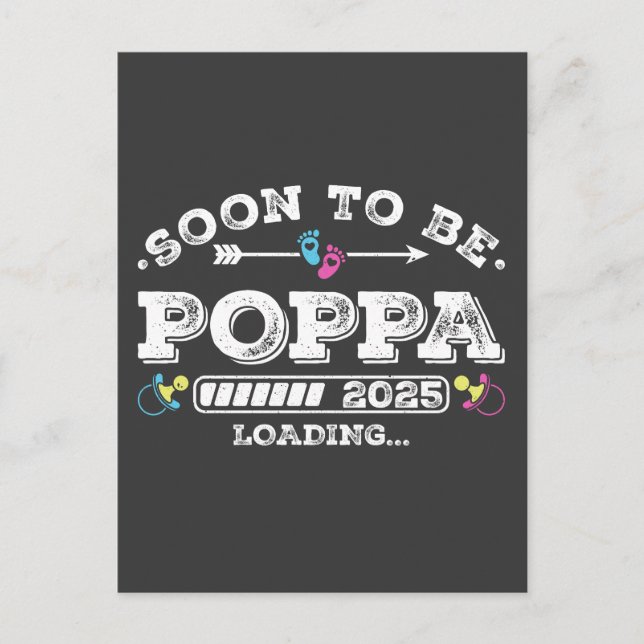 Soon to Be Poppa 2025 Loading Postcard (Front)