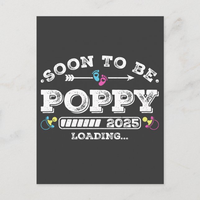 Soon to Be Poppy 2025 Loading Postcard (Front)