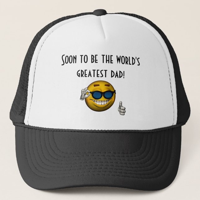 "Soon to Be the World's Greatest Dad!" Trucker Hat (Front)