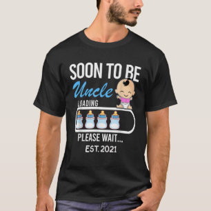 Soon To Be Uncle EST 2021 2020 Gift Tee Funny Dad
