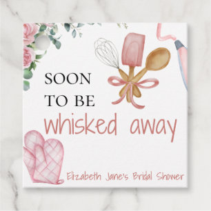 Soon To Be Whisked Away Bridal Shower Favour Tag