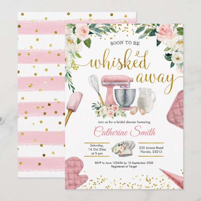 Soon to be Whisked Away Bridal Shower Invitation (Front/Back)