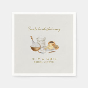Soon to be whisked away bridal shower napkin