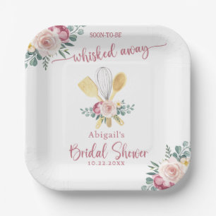 SOON TO BE WHISKED AWAY BRIDAL SHOWER PAPER PLATE