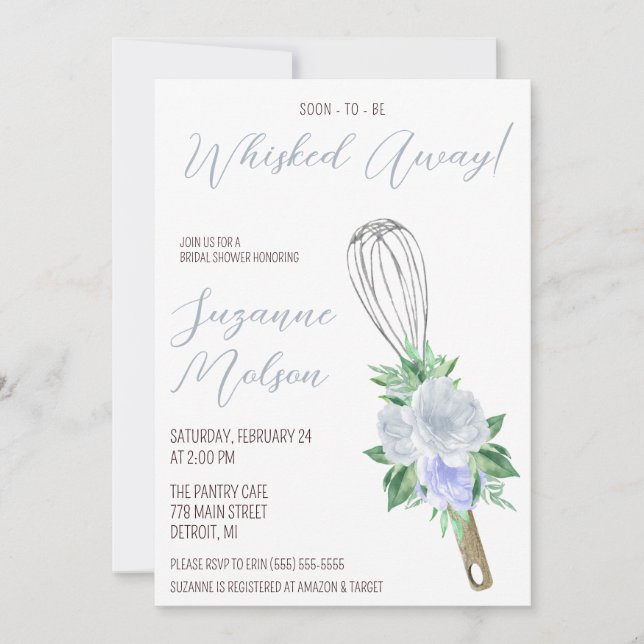 Soon-to-be Whisked Away! Kitchen Bridal Shower Invitation (Front)