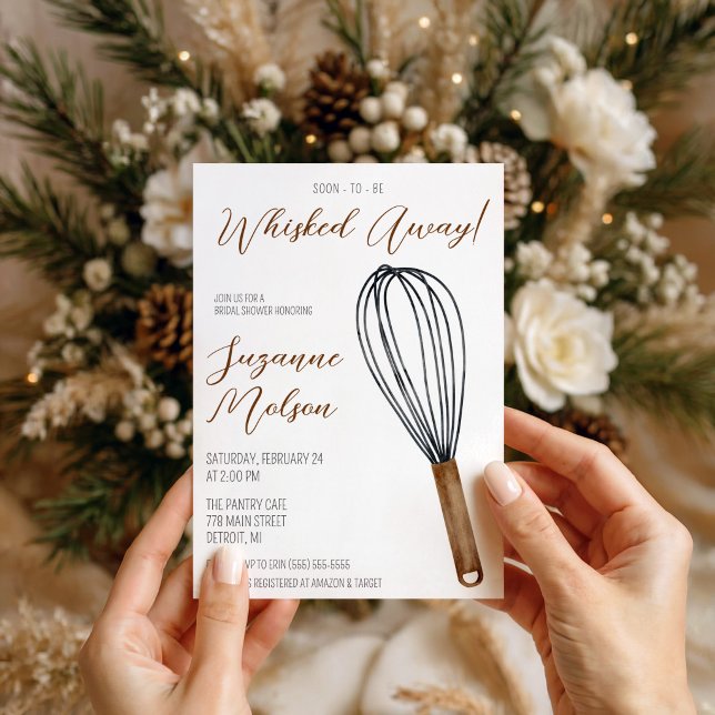 Soon-to-be Whisked Away! Kitchen Bridal Shower Invitation (Creator Uploaded)