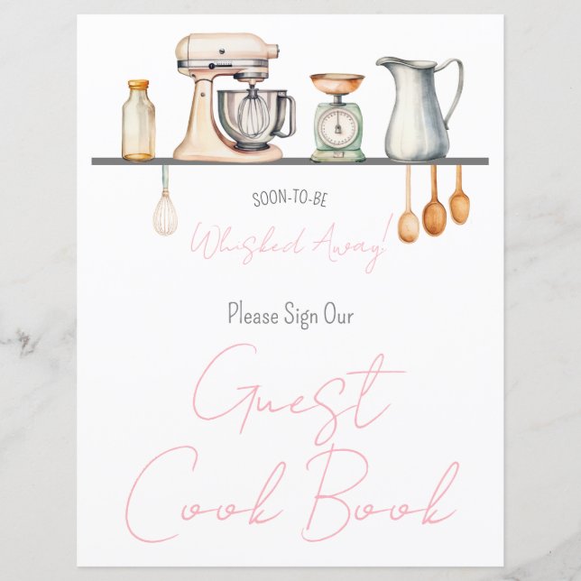 Soon-to-be Whisked Away! Shower Cards & Gifts Sign (Front)