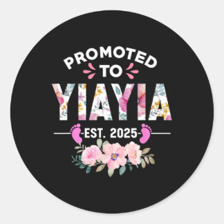 Soon To Be Yiayia 2025 Mothers Day Gifts For Women Classic Round Sticker