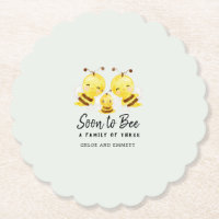 Soon to Bee a Family of Three Baby Shower Custom