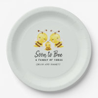 Soon to Bee a Family of Three Baby Shower Custom