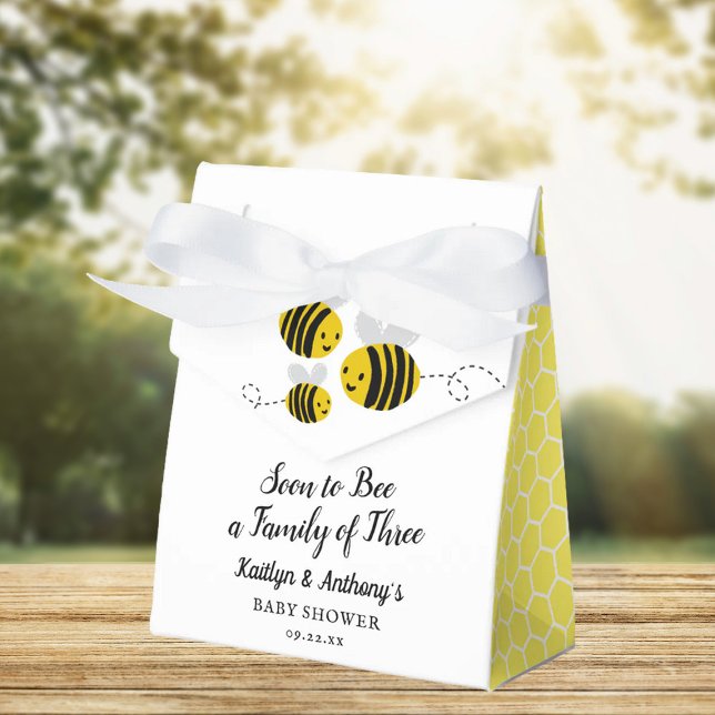 Soon To Bee A Family Of Three | Baby Shower Favour Box (Creator Uploaded)