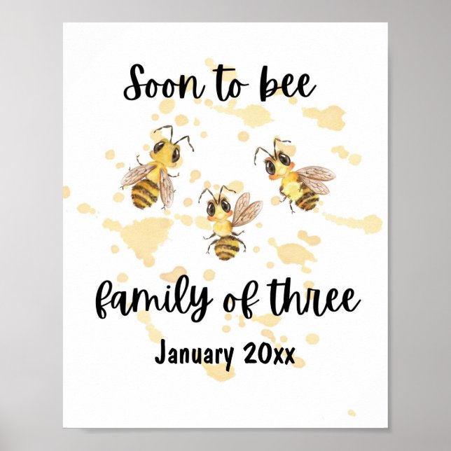 Soon to bee family of three poster (Front)