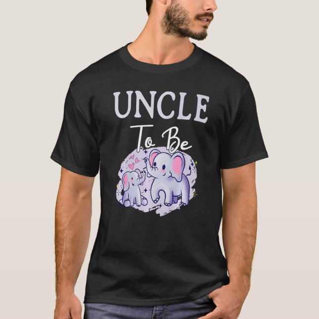 Soon Uncle To Be Elephants For Baby Shower Gender  T-Shirt (Front)
