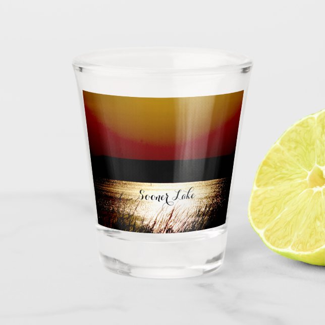 Sooner Lake Shot Glass (Front)
