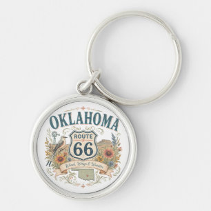 Sooner State Wildflower Road Keepsake Key Ring