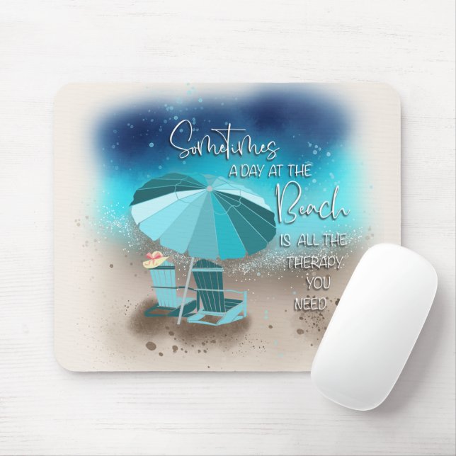 Soothing Beach Therapy  Mouse Mat (With Mouse)