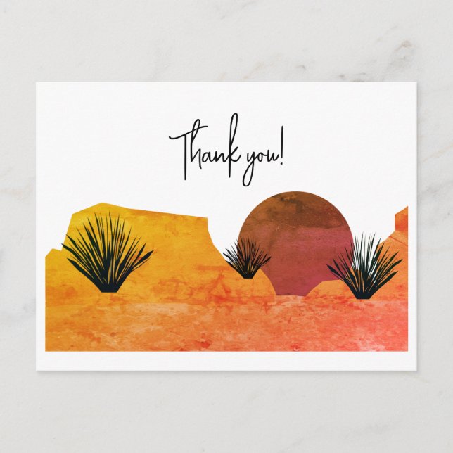 Soothing Desert Moon Meditation Thank You  Postcard (Front)