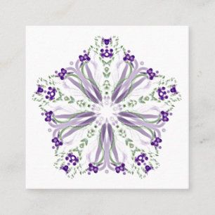 *~* Soothing Mandala Reiki Yoga Healing Arts Square Business Card