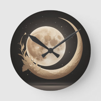Soothing Moon Clock: Time Management with Elder Round Clock