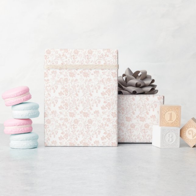 soothing muted apricot trendy colour  wrapping paper (Baby Shower)