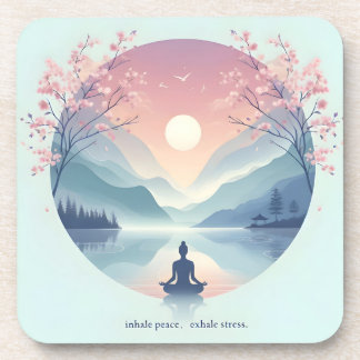 Soothing Nature Meditation Art Coaster
