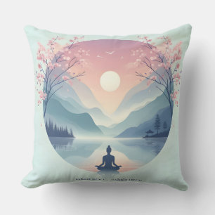 Soothing Nature Meditation Art Cushion