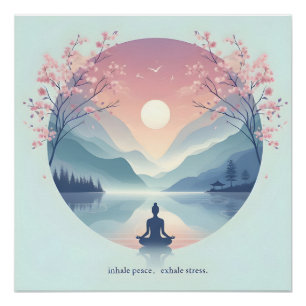 Soothing Nature Meditation Art Poster