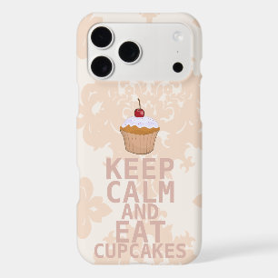 Soothing Peachy Damask KEEP CALM AND Eat Cupcakes